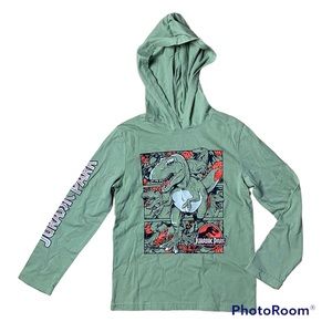 Jurassic Park Long Sleeve Hooded Tee S